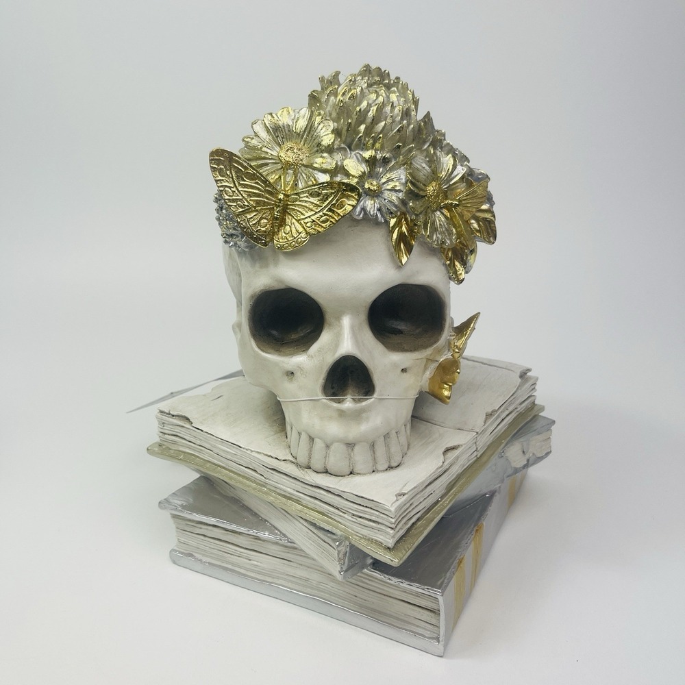 Christian Lacroix Skull Skeleton Head On Old Books Halloween Spooky 2025 Collect